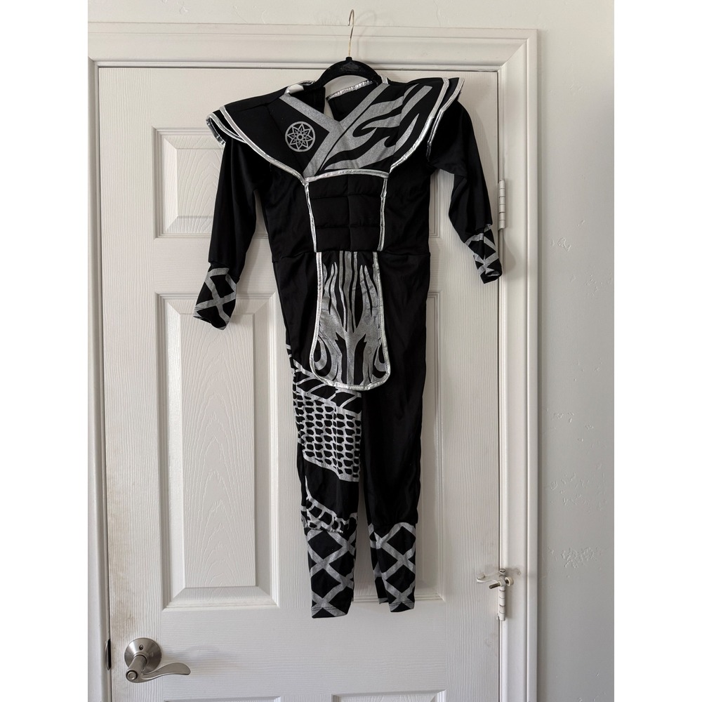 spooktacular creations silver black ninja halloween costume, kids toddler size T